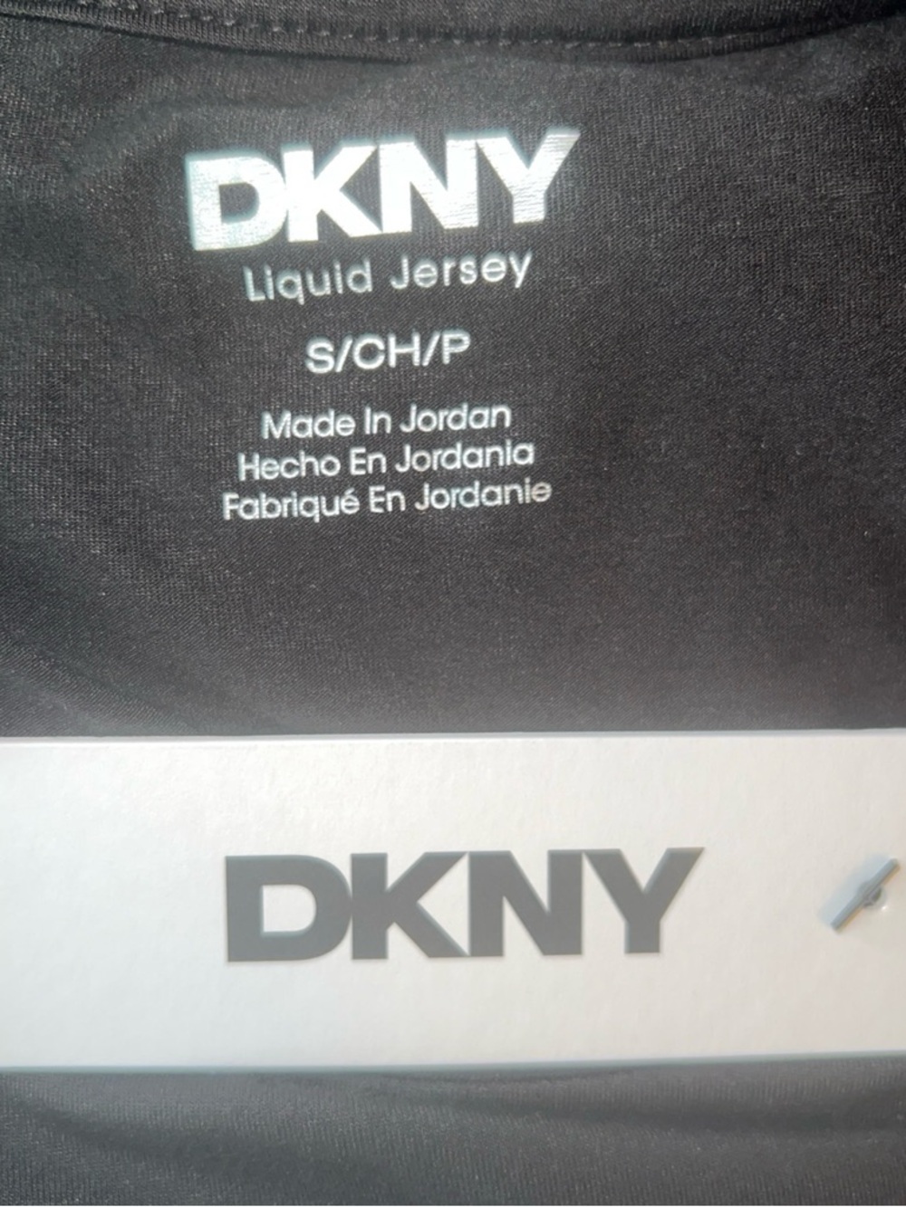 DKNY Black Liquid Jersey Tee - Picture 5 of 6